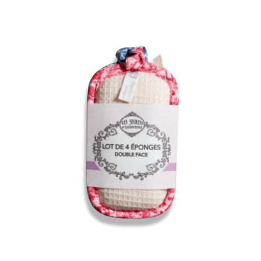Éponges 100% coton réutilisables – lot de 4
